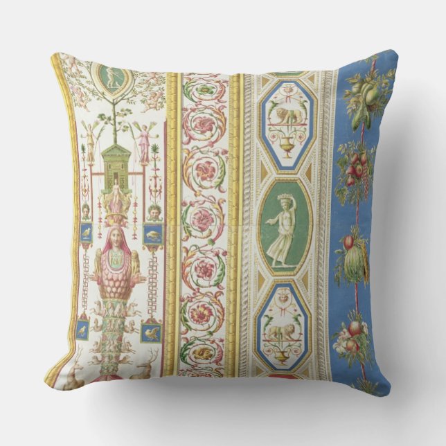 Almofada Painel do Loggia de Raphael no vaticano, engr (Frente)