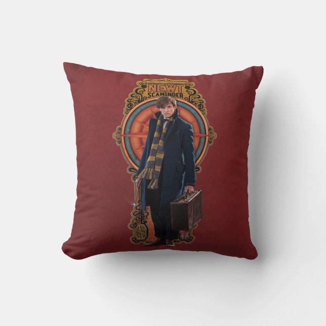 Almofada Painel NEWT SCAMANDER™ Art Nouveau em pé (Frente)