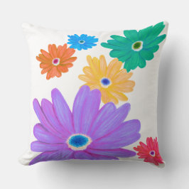 Almofada Painted Bold Blooming Flower Design