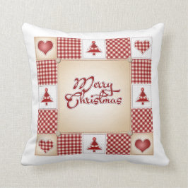 Almofada País Padrão de Quilt Feliz Natal