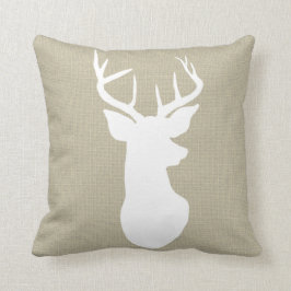 Almofada País rústico dos cervos do Antler de serapilheira