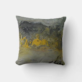 Almofada Paisagem abstrata no amarelo - travesseiro