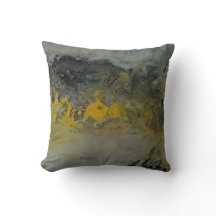 Paisagem abstrata no amarelo - travesseiro