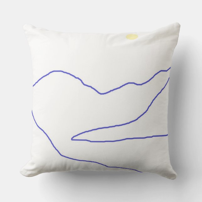 Almofada paisagem abstrato arte (Frente)