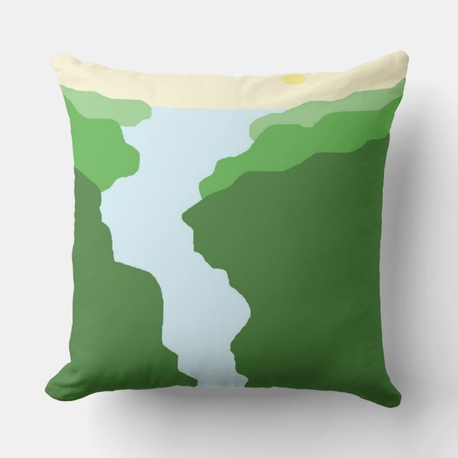 Almofada paisagem abstrato arte (Frente)