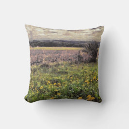 Almofada Paisagem Belo Pintada de Fazenda do Meio-Oeste Rur