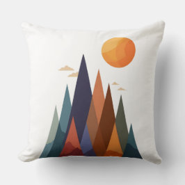 Almofada Paisagem com Montanhas e Sol