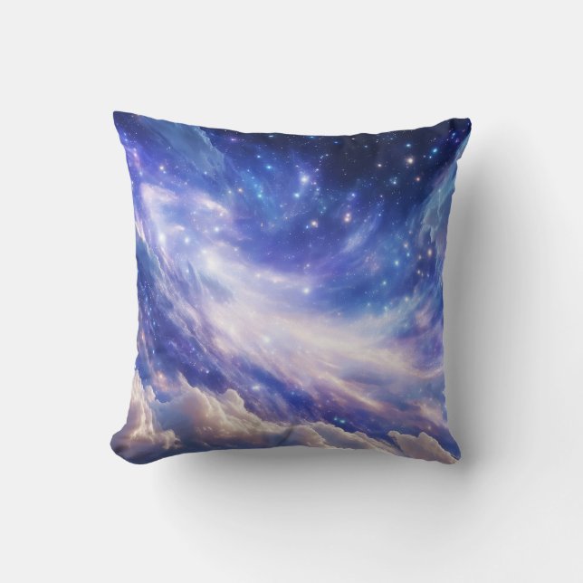 Almofada Paisagem Cósmica: Nebulosa Inundada e Noite Estrel (Frente)
