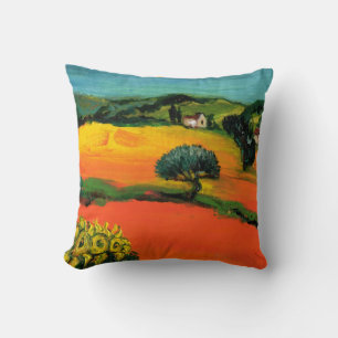 ALMOFADA PAISAGEM DA TÚSCULA COM FUSÕES DE LARANJA