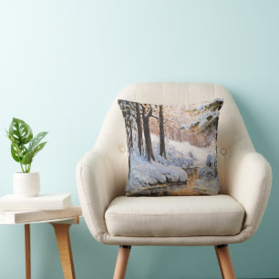 Almofada Paisagem de Floresta Neve, Walter Moras