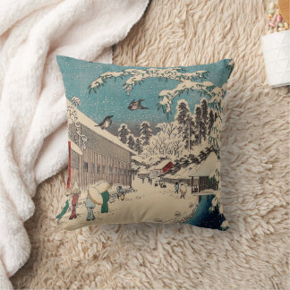 Almofada paisagem de inverno de Hiroshige japão ukiyo-e ant