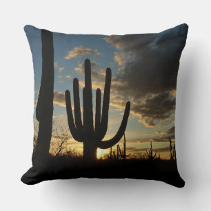 Almofada Paisagem do Deserto de Arizona Saguaro Sunset II