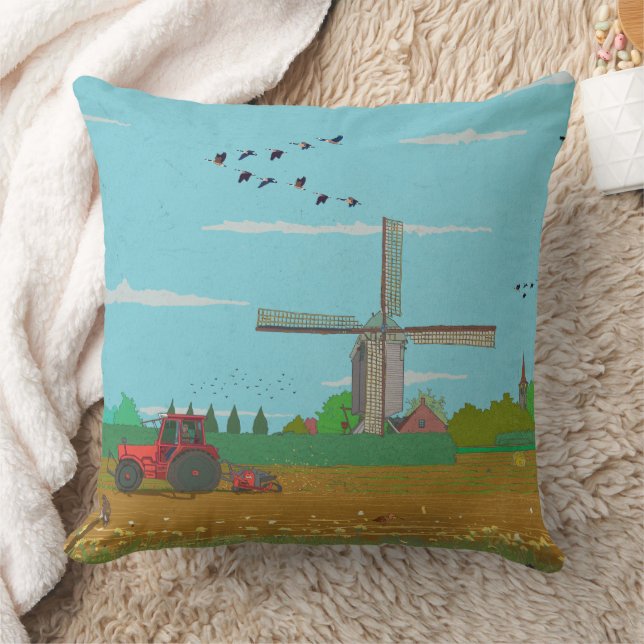 Almofada Paisagem do País de Viagem Holandês (Cobertor)