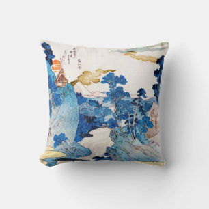 Almofada Paisagem do Sol Japonês, Kuniyoshi, Ukiyo-e