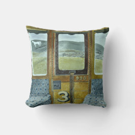 Almofada Paisagem do trem (por Eric Ravilious)