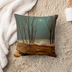 Almofada Paisagem no inverno em Lua por Carl Blechen