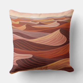 Almofada Paisagem Quente do Deserto - Impressão de Arte Cên