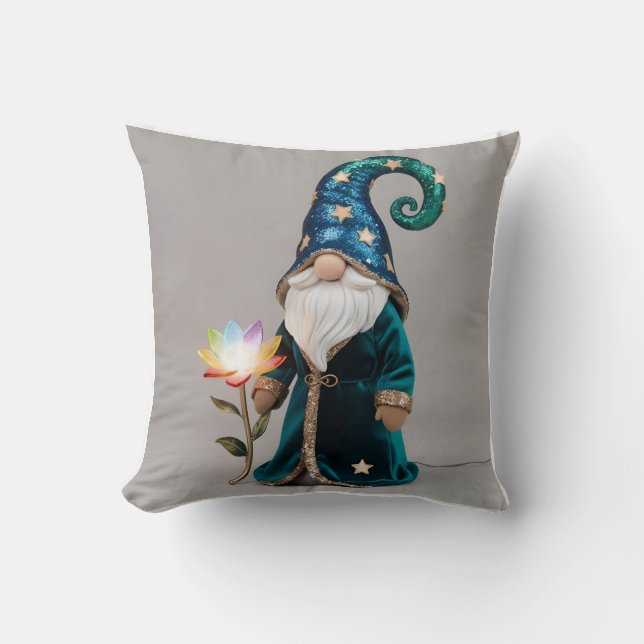 Almofada Paisagem Whimsical: Gnome do Dia de as mães (Frente)