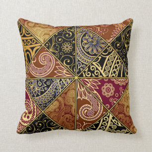 Almofada Paisley fraturou o travesseiro do teste padrão