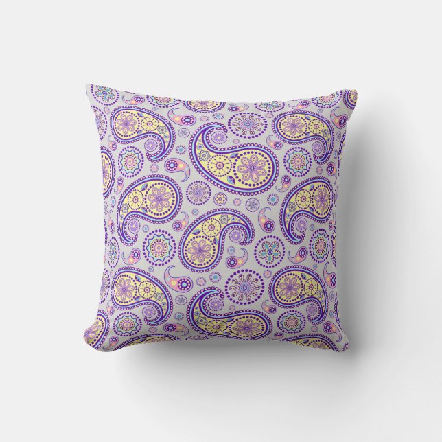 Almofada Paisley Purple Pattern (Frente)