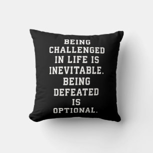 Almofada Palavras Inspiracionais - Desafio vs Derrota