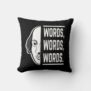 Almofada Palavras Palavras Palavras Citação de Shakespeare