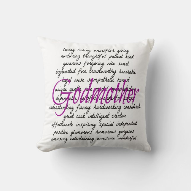 Almofada Palavras para madrinha (Frente)