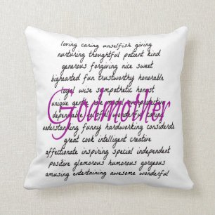Almofada Palavras para madrinha
