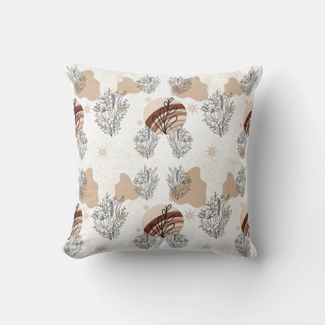 Almofada Pale Boho Wildflowers Flowers  (Frente)