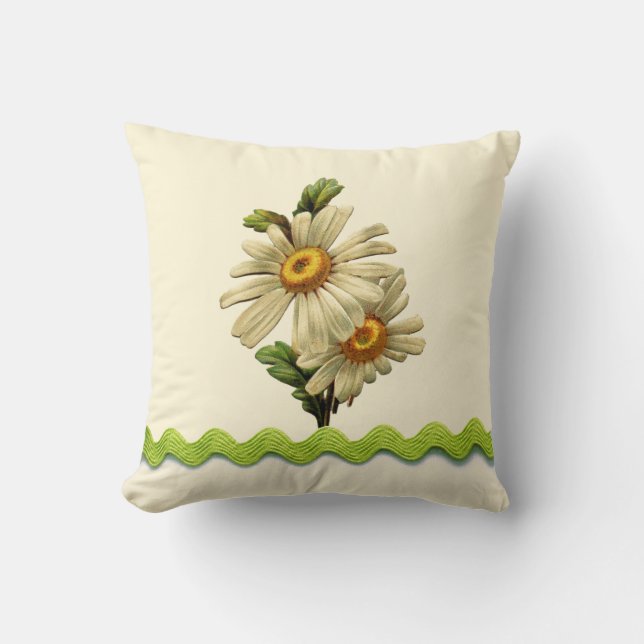 Almofada Pale Green Daisy (Frente)