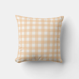 Almofada Pale Peach Basic Gingham - Padrão Verificado