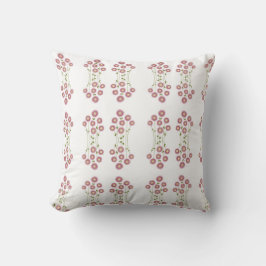 Almofada Pale pink abstract florals Throw Pillow