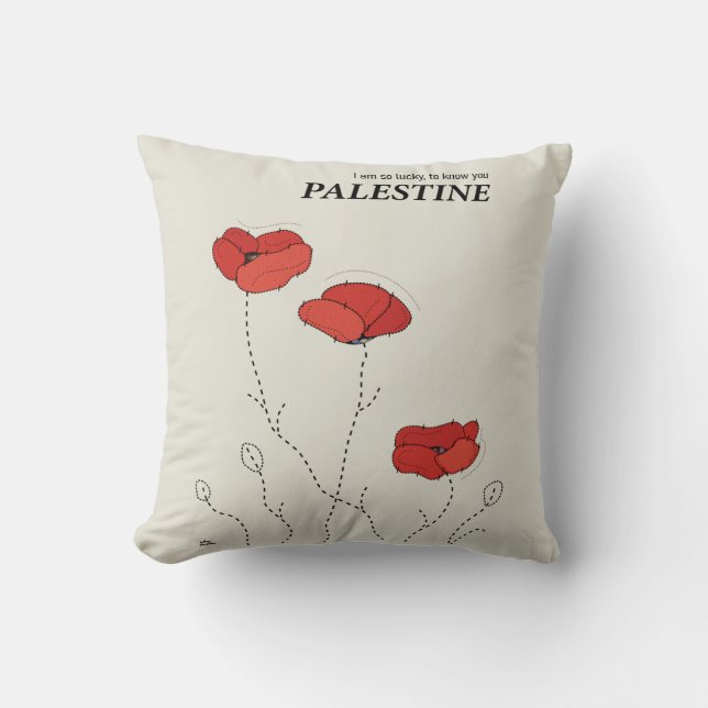Almofada Palestina dispara design moderna minimalista (Frente)