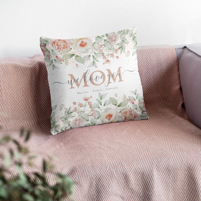 Almofada Palha Decorativa 'Nós te amamos' MOM Personalizada (Criador carregado)