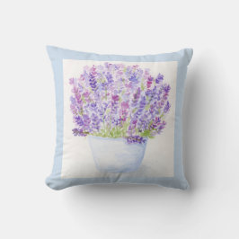 Almofada Palha Floral de Lavanda de Sola, pintada à mão