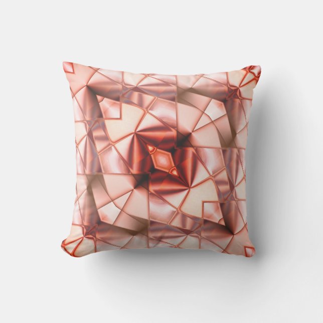 Almofada Palha grande "flores de pérolas", desenho estranho (Frente)