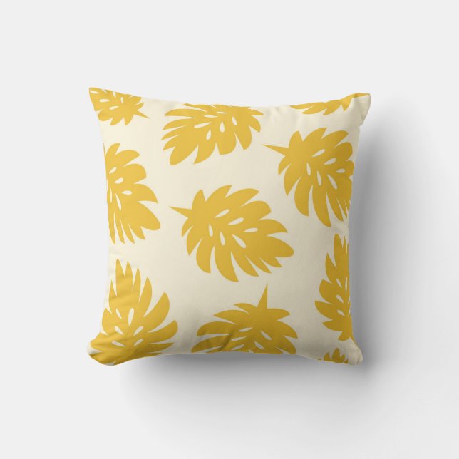 Almofada Palm Deixa Praia I Amarelo (Frente)