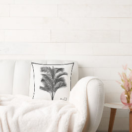 Almofada Palm Tree Modern Black White Personal