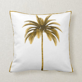 Almofada Palm Tree Vintage Brown Frame Tropical Elegante