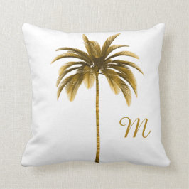 Almofada Palm Tree Vintage Brown Tropical Elegge Monograma