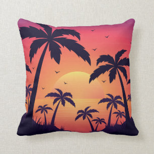 Almofada Palm Trees Sunset Cerâmica