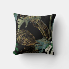 Almofada Palma de colheita noturna tropical, banana, planta