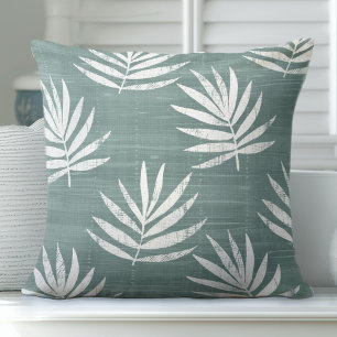 Almofada Palma Verde Teal Deixa Travesseiro decorativo