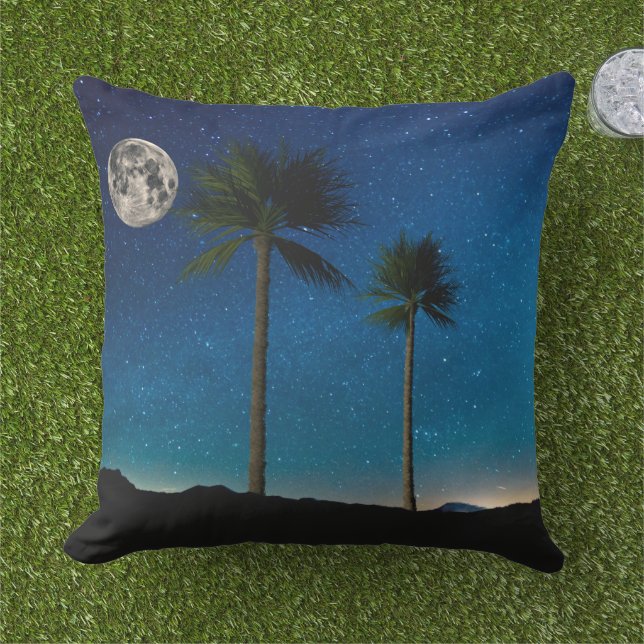 Almofada Palmas à noite (Grama)
