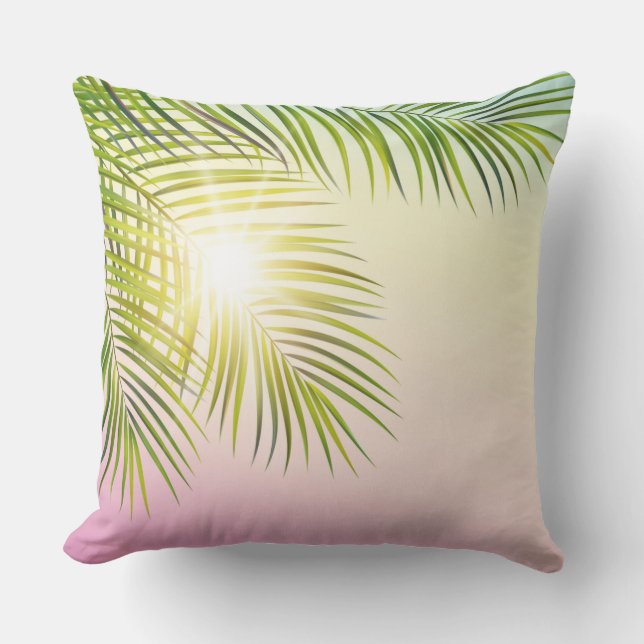 Almofada Palmas e Travesseiro exterior (Frente)