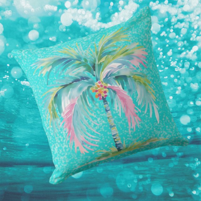 Almofada Palmeira Tropical Pastel Indoor (Tropical vibes!)