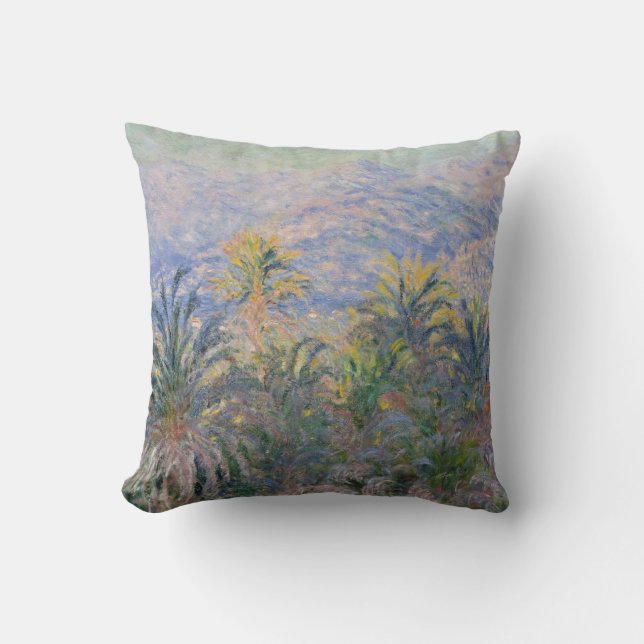 Almofada Palmeiras de Claude Monet | em Bordighera (Frente)