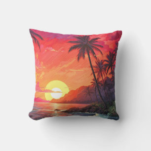 Almofada Palmeiras tropicais ao ar livre Travesseiro decora