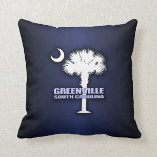 Almofada Palmetto do SC & crescente (Greenville)