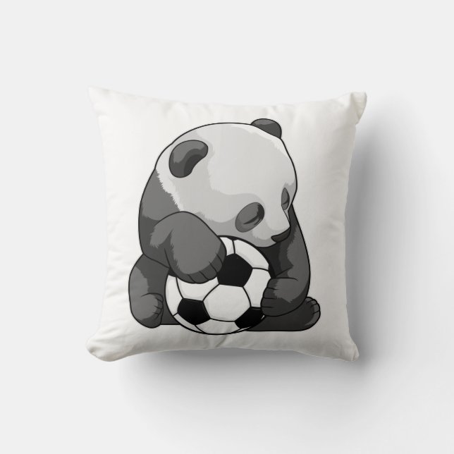 Almofada Panda com bola de futebol (Frente)